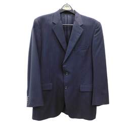 Burberry London Men's Grey Pinstripe Wool Tailored Suit Jacket Blazer Size 40R with COA