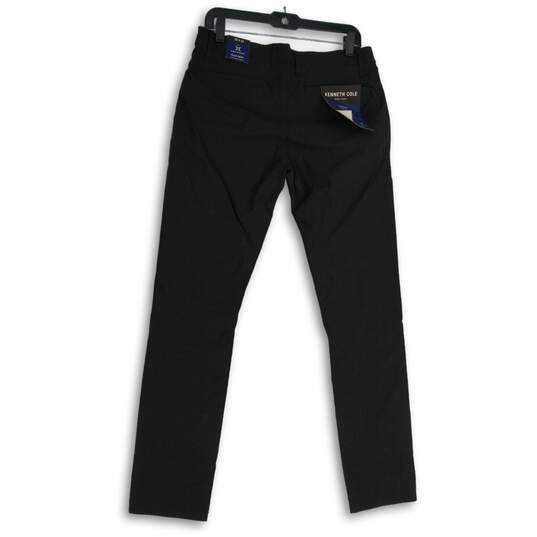 NWT Kenneth Cole Womens Black Slash Pocket Straight Leg Chino Pants Sz 32X32 image number 2