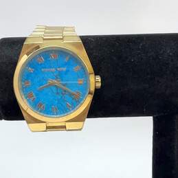 Designer Michael Kors MK-5894 Gold-Tone Chain Strap Analog Quartz Wristwatch