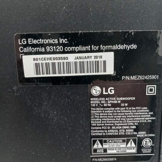 LG Wireless Active Powered Subwoofer Model SPH4B-W image number 5