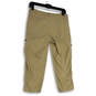 Womens Beige Pockets Flat Front Straight Leg Hiking Cargo Pants Size 0 image number 4