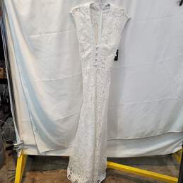 Guess Long Sleeveless Pure White Creta Dress Women's Size M NWT