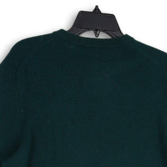 NWT Womens Green Cashmere Long Sleeve Crew Neck Pullover Sweater Size M image number 4