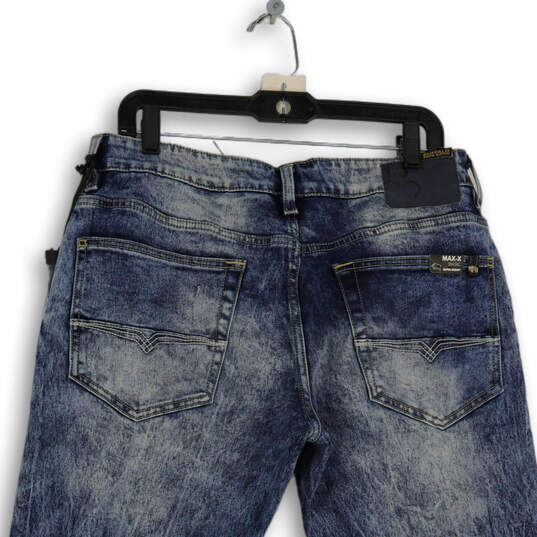 NWT Mens Blue Denim Medium Wash 5-Pocket Design Skinny Leg Jeans Size 34/30 image number 4