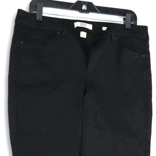 Womens Black Dark Wash Stretch Pockets Skinny Leg Jeans Size 14/32 image number 2