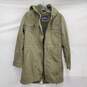 Patagonia WM's 100% Organic Cotton Polyester Blend Green Khaki Hooded Parka. Size SM image number 1