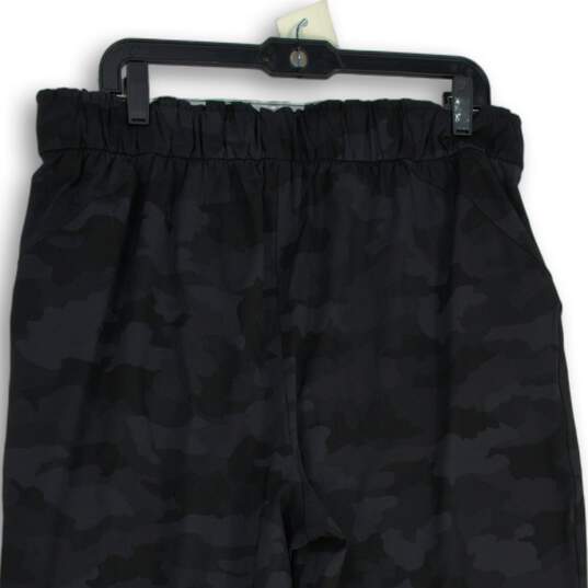 NWT Lululemon Womens Black Camouflage High Rise Drawstring Ankle Pants Size 14 image number 4