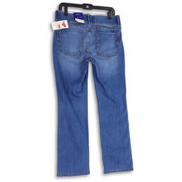 NWT Womens Blue Denim Medium Wash Mid-Rise Curvy Bootcut Leg Jeans Size 12 alternative image
