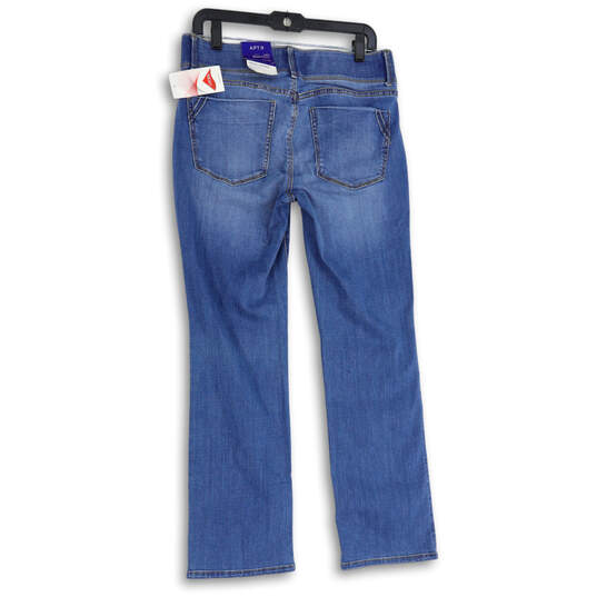 NWT Womens Blue Denim Medium Wash Mid-Rise Curvy Bootcut Leg Jeans Size 12 image number 2