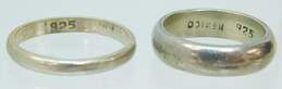 (G) Artisan 925 Rounded Thin & Wide Band Rings Variety 8.7g