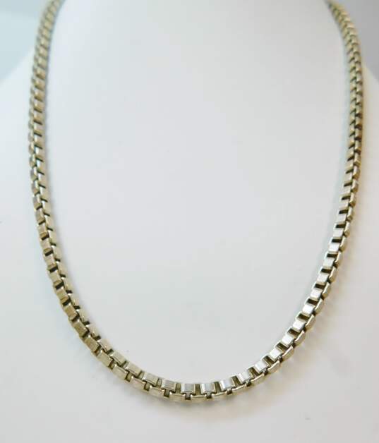 Tiffany & Co 925 Chunky Venetian Box Chain Necklace 39.7g image number 2