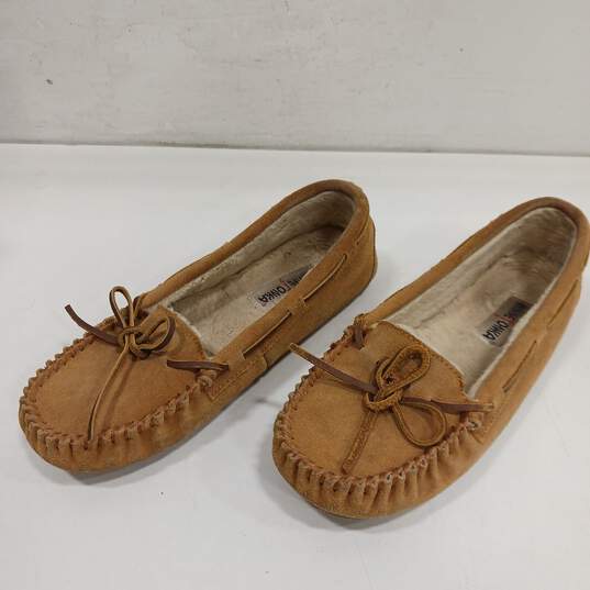 Minnetonka Women's Calli Brown Suede Loafer Slipper Moccasin Size 9 image number 2