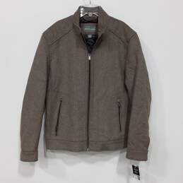 Michael Kors Taupe Wool Blend Zip Front Jacket Men's Size M