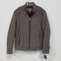 Michael Kors Taupe Wool Blend Zip Front Jacket Men's Size M image number 1