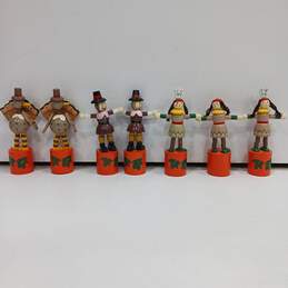 Assorted Dancing Wooden Figurines