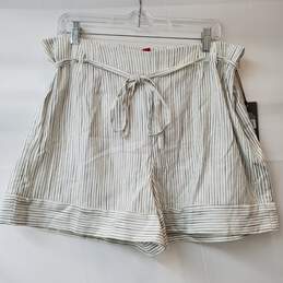 Vince Camuto White Linen Smocked Waist Shorts