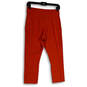 Womens Orange Elastic Waist Pull-On Activewear Cropped Leggings Size L image number 2