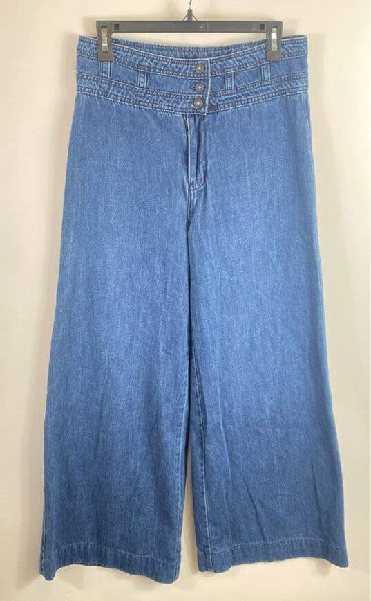 Free People Women Blue Boxy Jeans Sz 28 image number 1