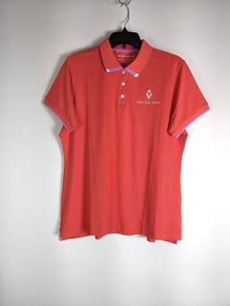 Peter Millar Women Pink Orange Polo Shirt XL