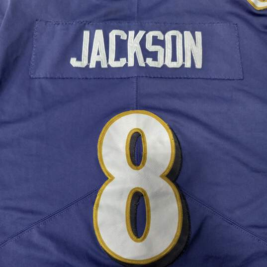 Men's Purple Baltimore Ravens # 8 Jackson Jersey Size L image number 4