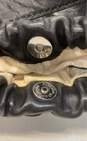 Michael Kors Black Leather Pleated Drawstring Satchel Bag image number 3
