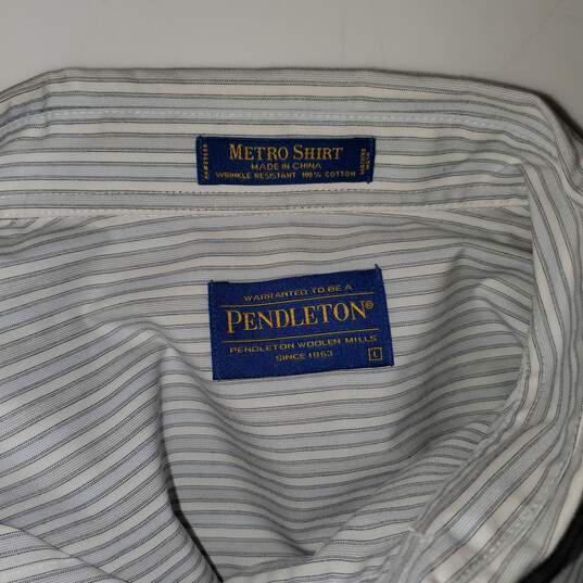 Pendleton Cotton Metro Button Up Shirt Size L image number 3