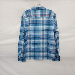 Patagonia Blue Plaid Organic Cotton Button Up Shirt MN Size M alternative image