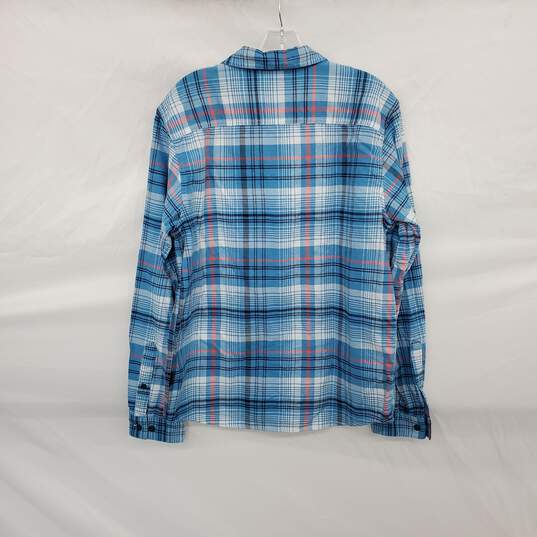 Patagonia Blue Plaid Organic Cotton Button Up Shirt MN Size M image number 2