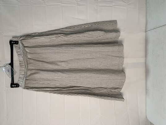 Woman's Talbots Green/White Stripped Skirt Size: Medium image number 1