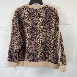 Adidas Women Brown Leopard Sweatshirt L alternative image