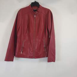 a.n.a  Women Red Pleather Jacket XL NWT