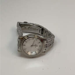 Designer Bulova Silver-Tone Chain Strap Water Resistant Analog Wristwatch alternative image