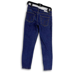 Womens Blue Denim Pockets Medium Wash Stretch Skinny Leg Jeans Size 6 alternative image