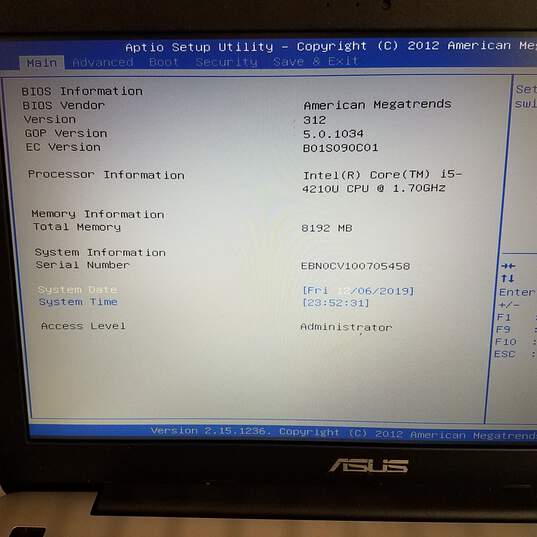 ASUS X552L 15.5in Intel i5 4210U@1.7GHz CPU 8GB RAM 500GB HDD image number 9