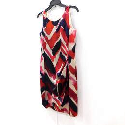 Armani Collezioni  Red, Navy & White Color Ruched Sheath Dress Size 6 with COA alternative image