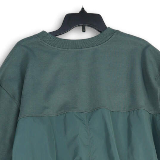NWT Womens Green Crew Neck Long Sleeve Pullover Sweatshirt Size 3X image number 4