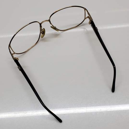 Christian Dior Black & Gold Tone Eyeglasses Frames Only AUTHENTICATED image number 2