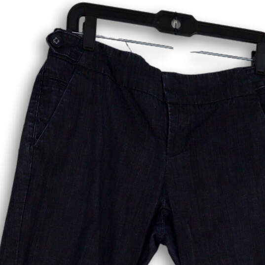 Womens Blue Denim Medium Wash Pockets Straight Leg Cropped Jeans Size 8 image number 3