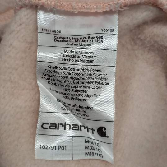 Carhartt Pale Pink Pullover Hoodie Women's Size M image number 5