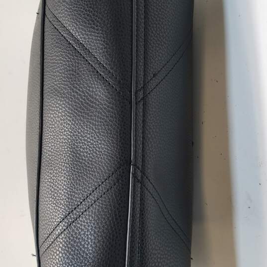 Steve Madden Black Faux Leather Large Travel Weekender Shoulder Shopper Tote Bag image number 4