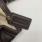 Womens Brown Leather Bottom Studs Inner Pocket Turnlock Shoulder Bag image number 3