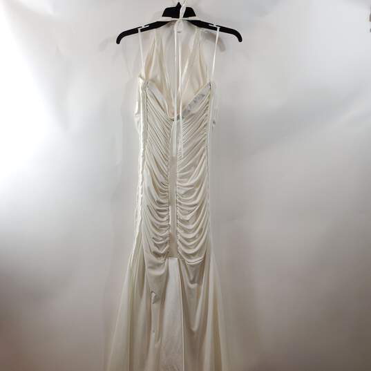 Jessica McClintock Women White Dress Sz 4P NWT image number 3