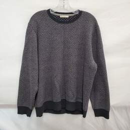 Marine Layer MN's Grey Cotton Wool Blend Crewneck Sweater Size L