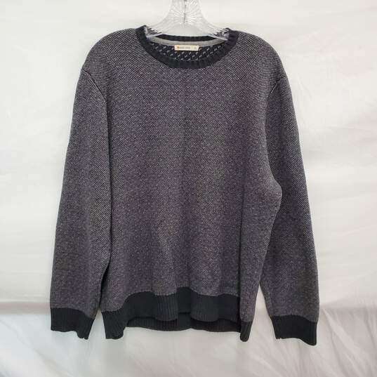 Marine Layer MN's Grey Cotton Wool Blend Crewneck Sweater Size L image number 1