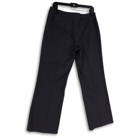 Womens Gray Flat Front Slash Pocket Stretch Straight Leg Dress Pants Size S image number 2