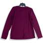 Carmen Marc Valvo Womens Burgundy Beaded Round Neck Pullover Blouse Top Sz L image number 2