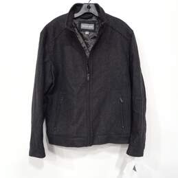 Michael Kors Charcoal Wool Blend Zip Front Jacket Size M