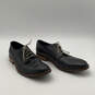 Mens C24348 Blue Leather Round Toe Lace Up Oxford Dress Shoes Size 10.5 M image number 1