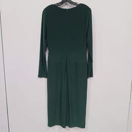 Lauren Ralph Lauren Women's Green Long Sleeve V-Neck Belt Buckle Wrap Dress Size 6 NWT alternative image