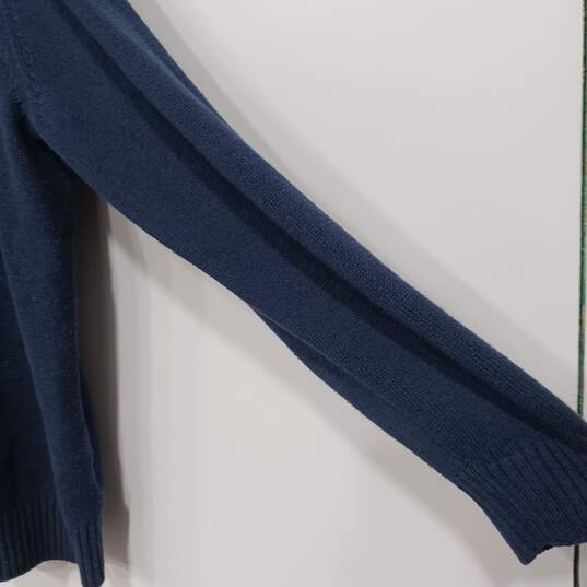 Haggar Men's 1/4 Zip Blue LS Cotton Blend Pullover Sweater Size M image number 2